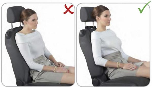 Rehabilitacyjna nakadka na fotel samochodowy - postawa podczas jazdy